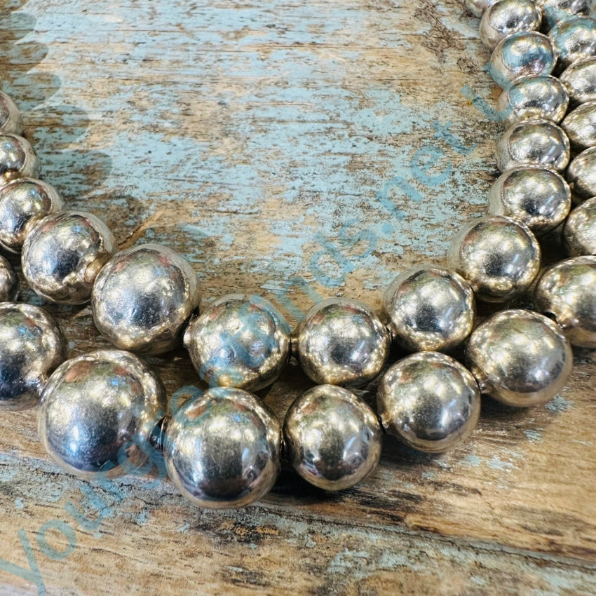 Vintage Sterling silver bead necklace sale