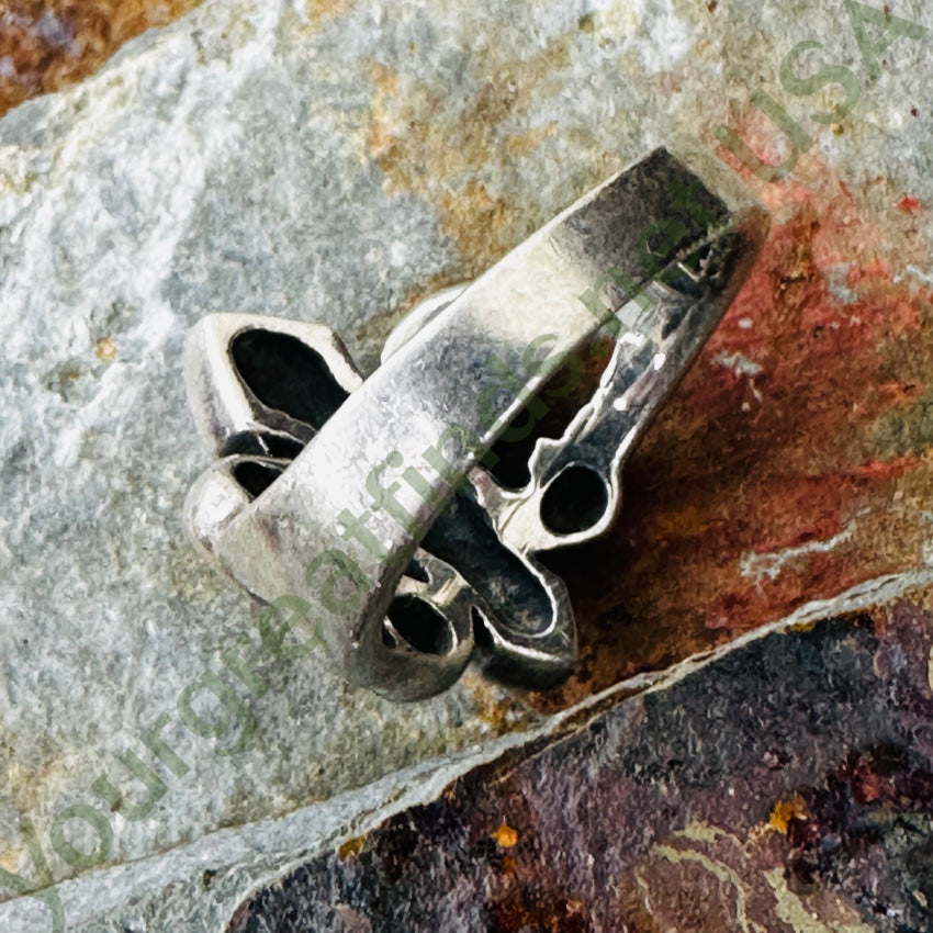Vintage Sterling Silver Fleur Di Lis Ring Size 6.5 Ring