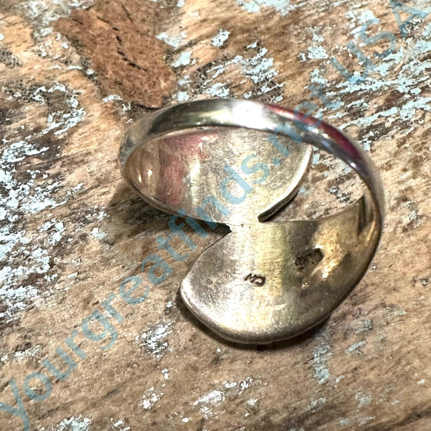 Vintage Sterling Silver Floral Ring Size 8 3/4