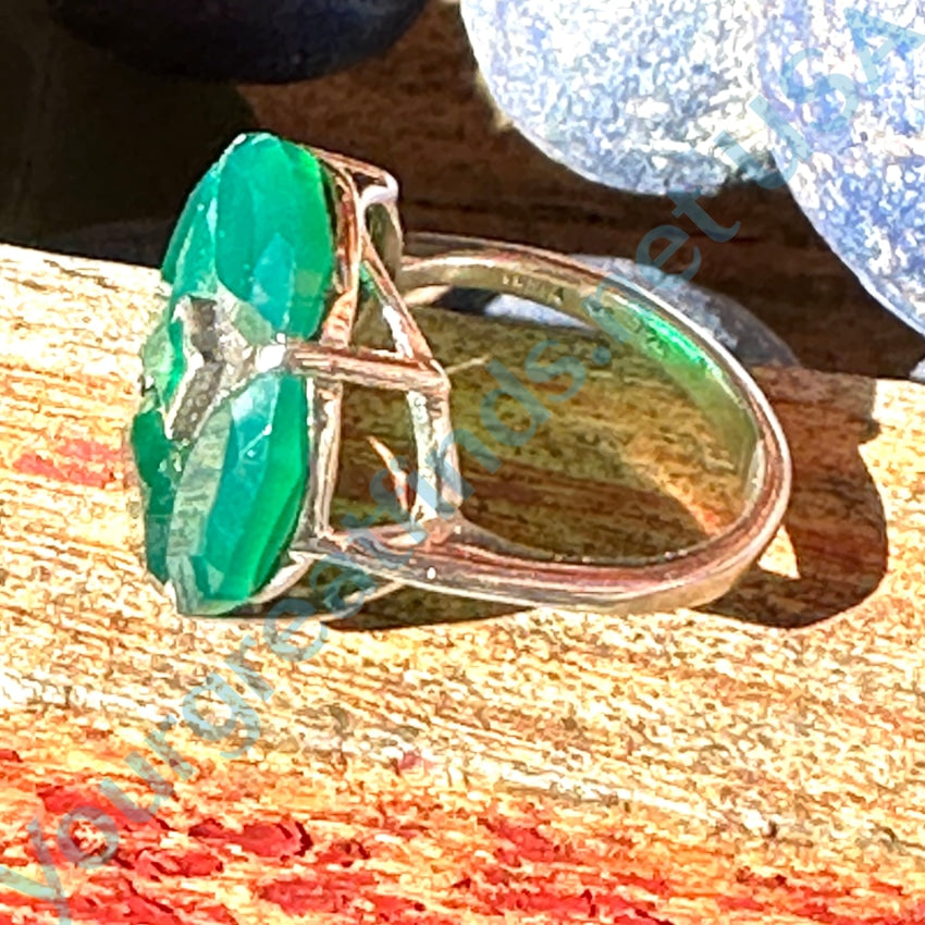 Size US 7.3/4 SOLID Sterling Silver Chrysoprase Ring, Natural Boi Chrysoprase 925 Solid Silver on sale Ring,