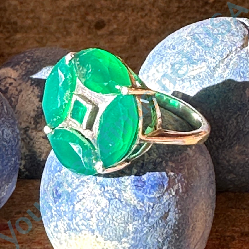 Size US 7.3/4 SOLID Sterling Silver Chrysoprase Ring, Natural Boi Chrysoprase 925 online Solid Silver Ring,