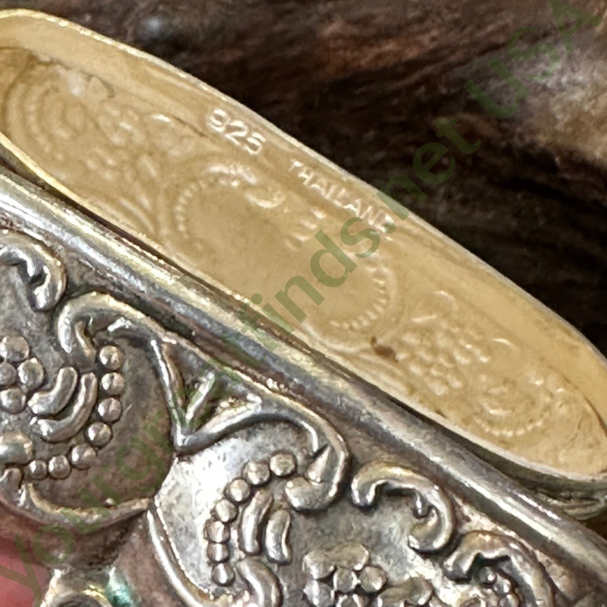 Vintage Sterling Silver Heart Reliquary Pendant & Chain Necklace Necklace