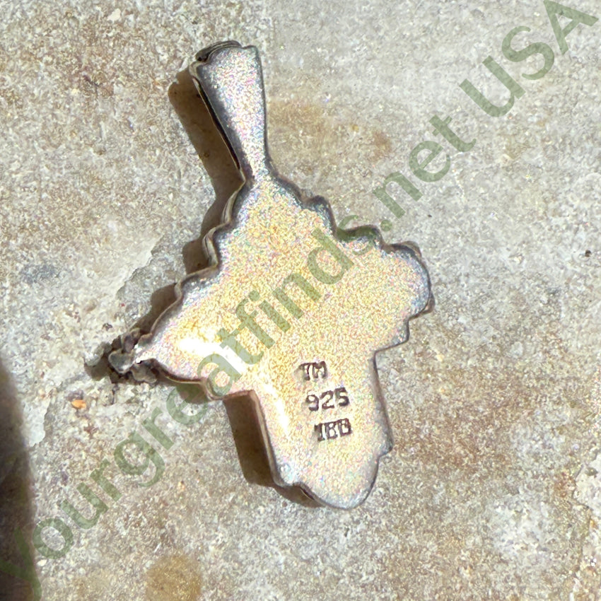 Vintage Sterling Silver Holy Cross Locket Pendant pendant