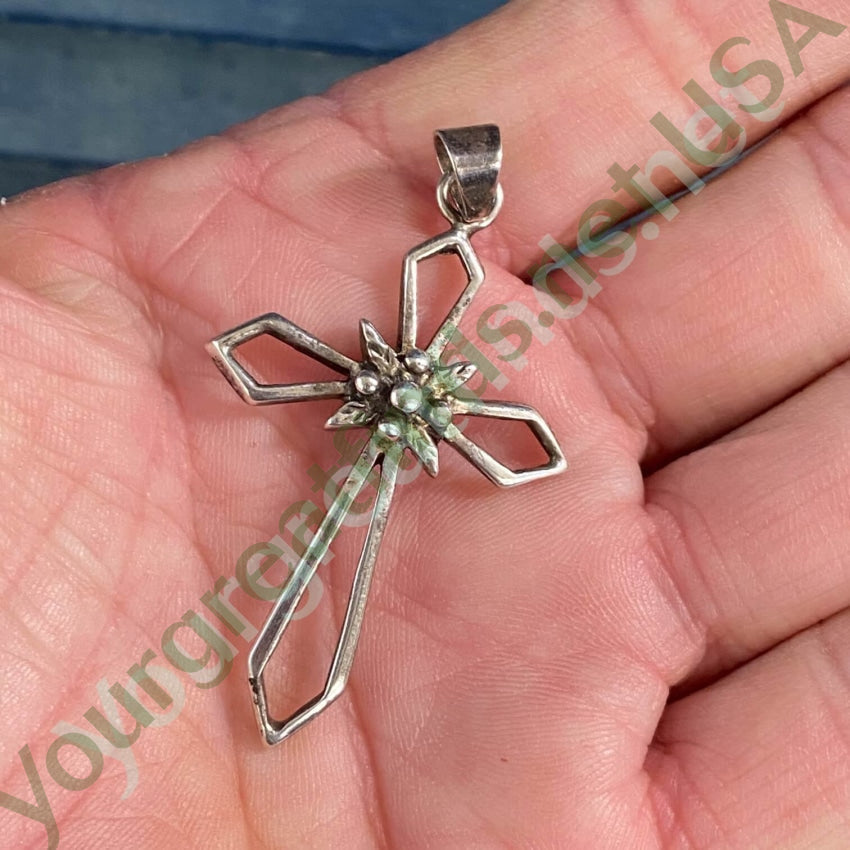 Vintage Sterling Silver Holy Cross Pendant Yourgreatfinds