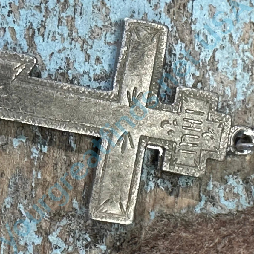Vintage Sterling Silver Holy Cross Pendant Time Worn