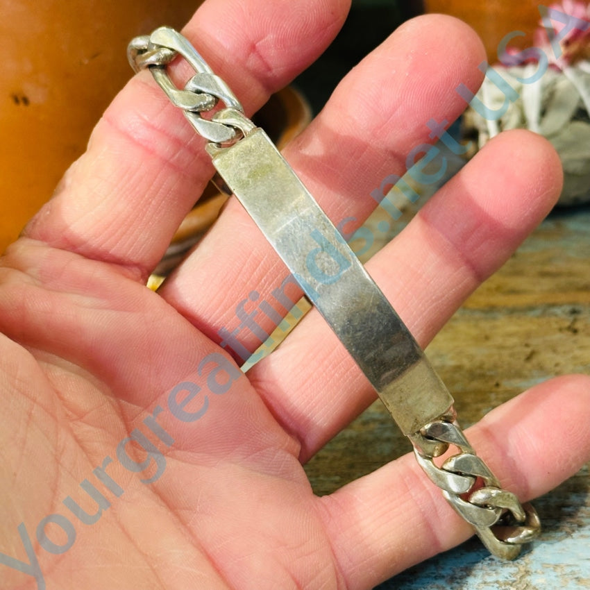 Vintage Sterling Silver Id Bracelet