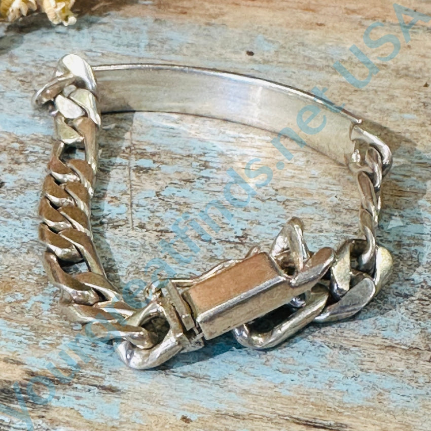 Vintage Sterling Silver Id Bracelet