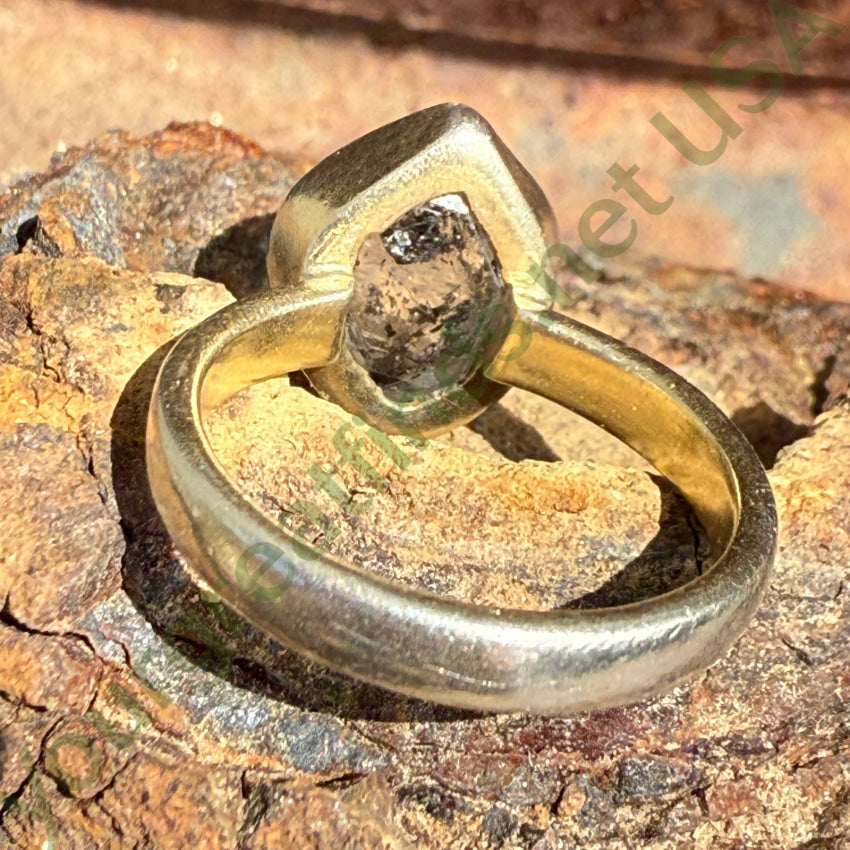 Vintage Sterling Silver & Included Quartz Crystal Ring Size 6 ring