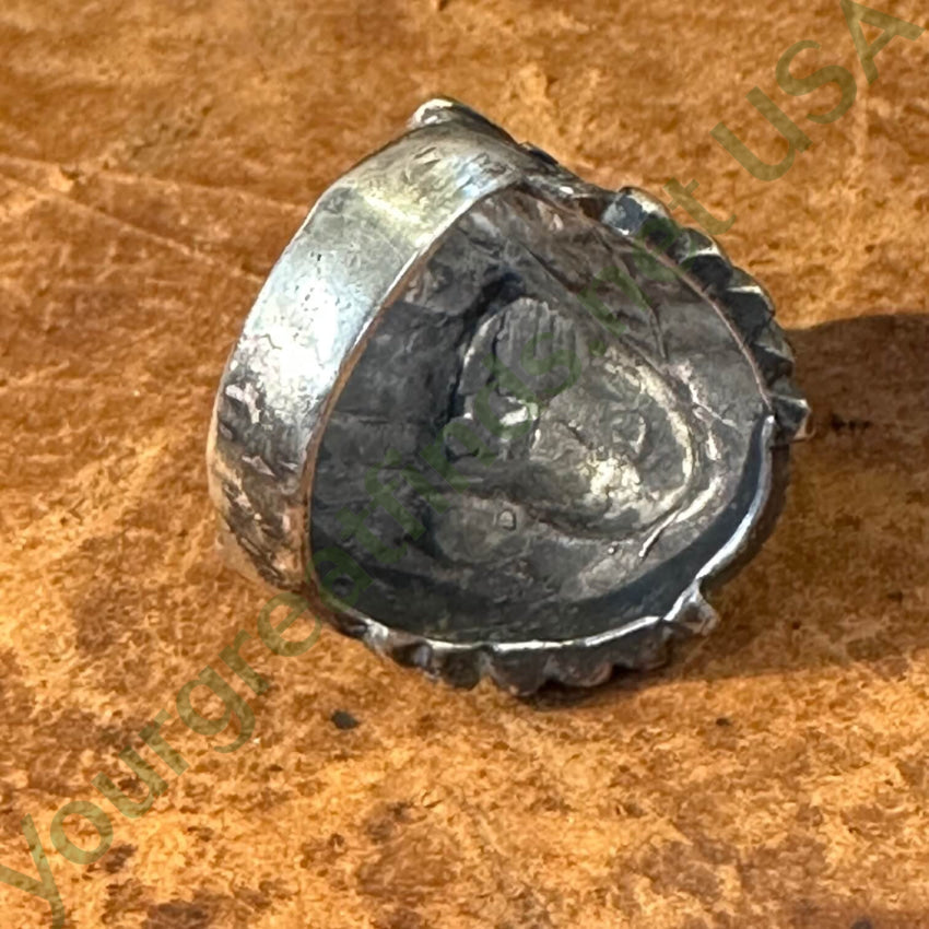 Vintage Sterling Silver Indian Chief In War Bonnet Ring 9.5