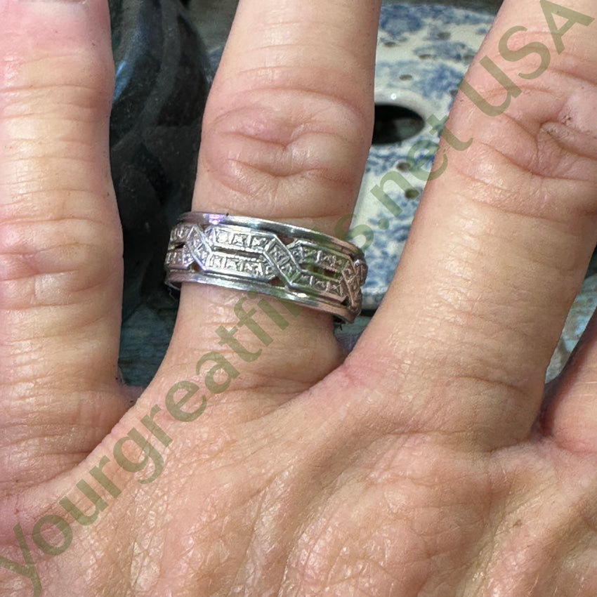 Vintage Sterling Silver Infinity Ring Size 9