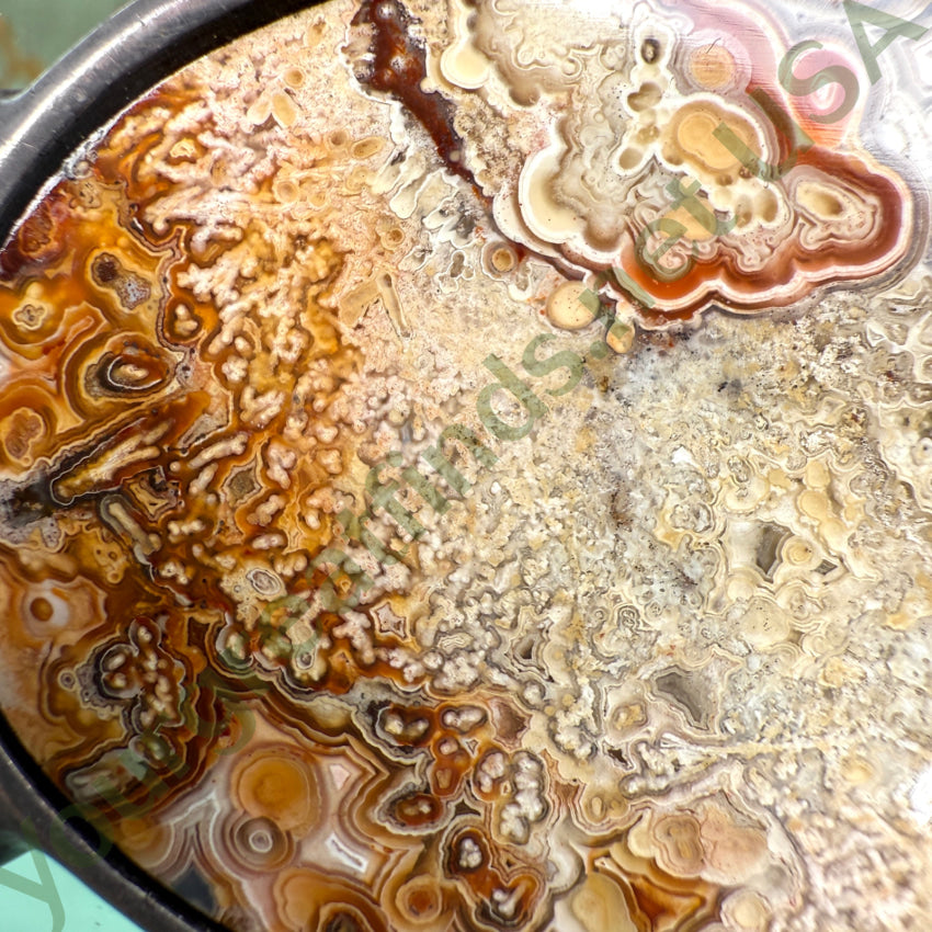 Vintage Sterling Silver & Jasper Bench Bead Necklace necklace