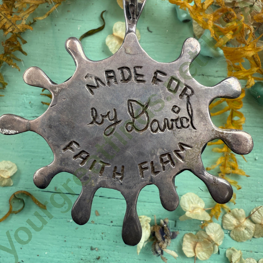 Vintage Sterling Silver & Jasper Bench Bead Necklace necklace