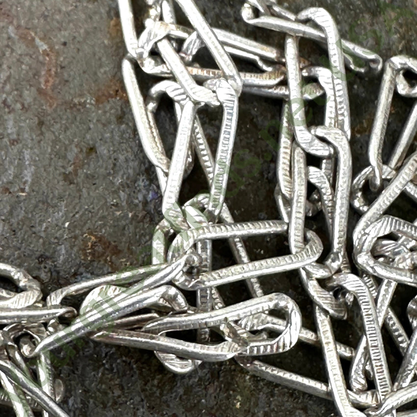 Vintage Sterling Silver Large Cross Pendant & Chain Necklace Mexico