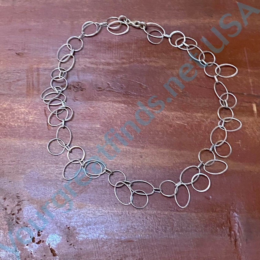 Vintage Sterling Silver Large Link Chain Necklace 15