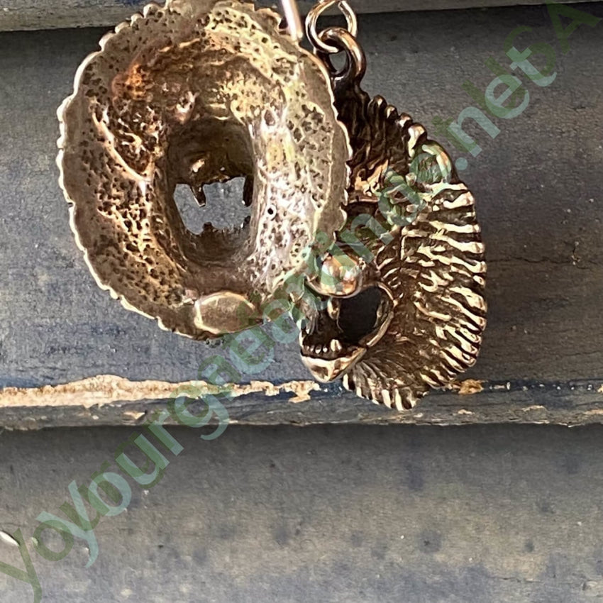 Vintage Sterling Silver Leo Lion Pierced Earrings Yourgreatfinds