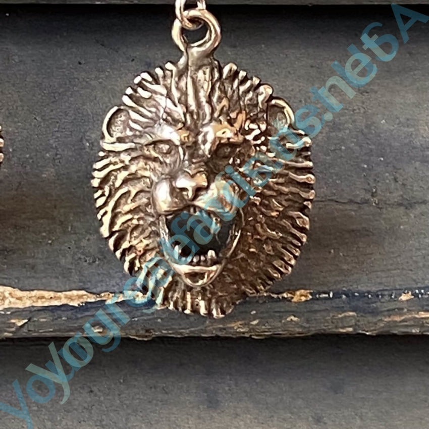 Vintage Sterling Silver Leo Lion Pierced Earrings Yourgreatfinds