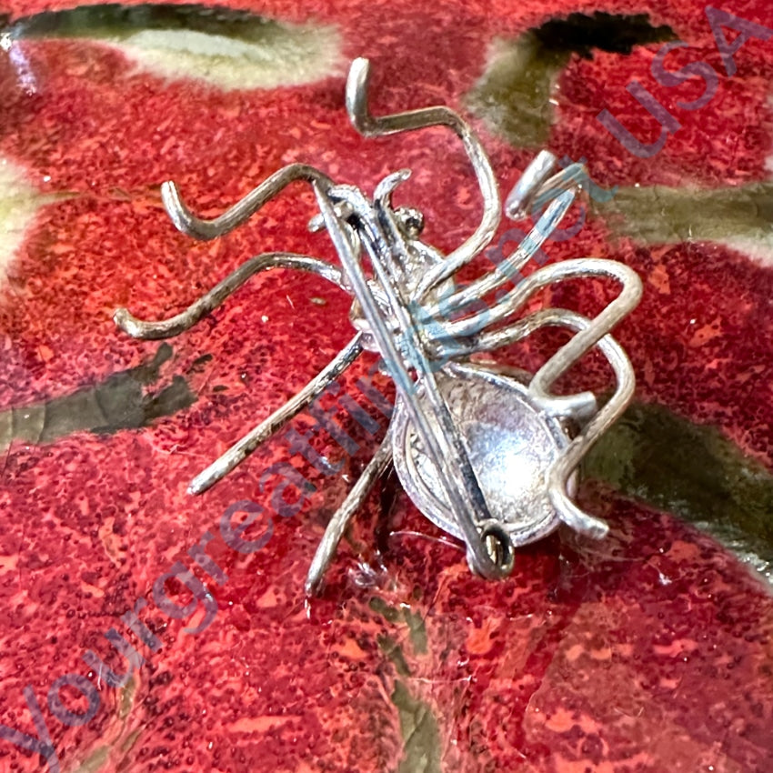 Vintage Sterling Silver Long Legged Spider Pin