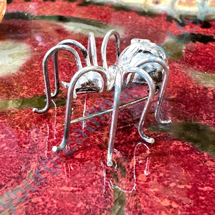 Vintage Sterling Silver Long Legged Spider Pin