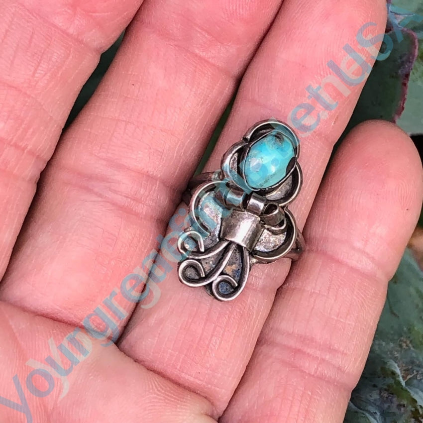 Vintage Sterling Silver Navajo Turquoise Ring Size 6 Yourgreatfinds