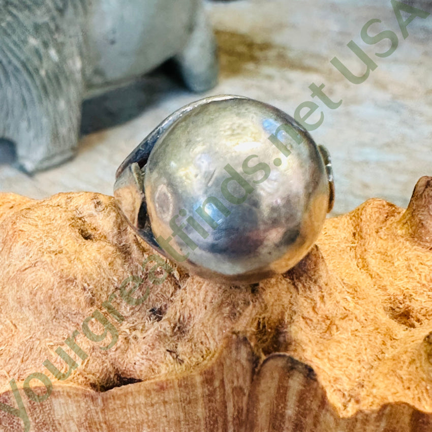 Vintage Sterling Silver Orb Ring Size 5
