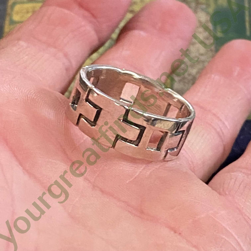 Vintage Sterling Silver Overlay Band Ring Size 13 Rings