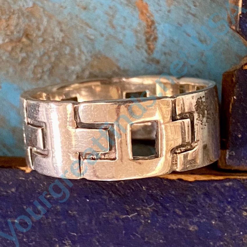 Vintage Sterling Silver Overlay Band Ring Size 13 Rings