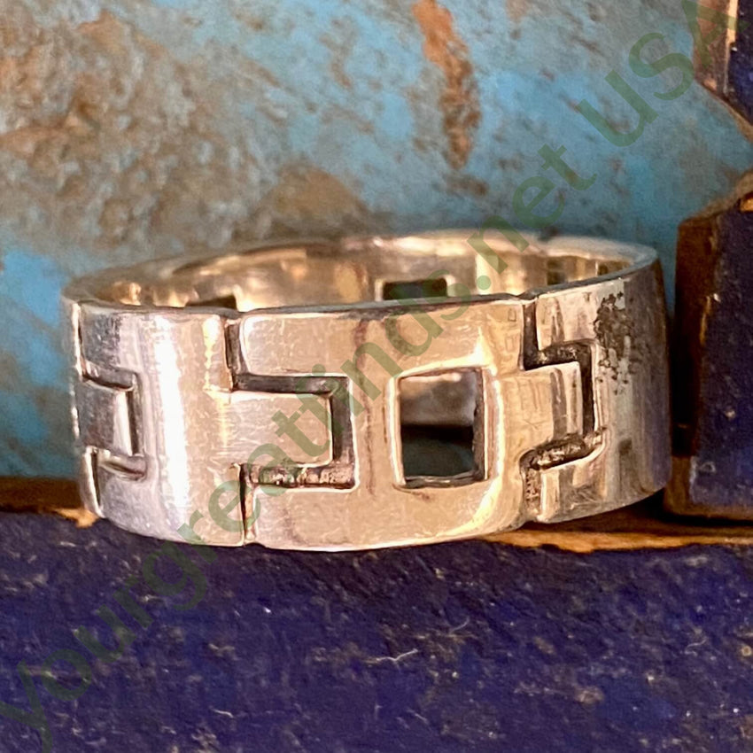 Vintage Sterling Silver Overlay Band Ring Size 13 Rings