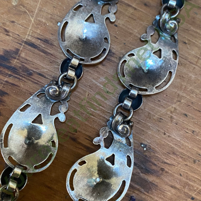 Vintage Sterling Silver Paisley Panel Necklace Necklaces