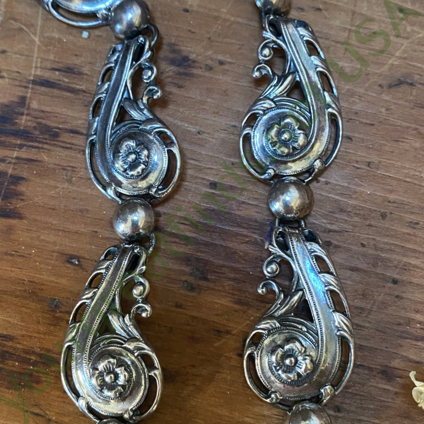 Vintage Sterling Silver Paisley Panel Necklace Necklaces