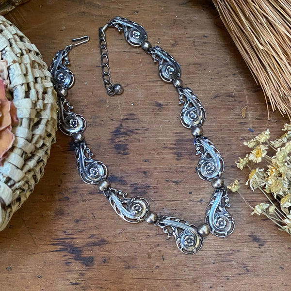 Vintage Sterling Silver Paisley Panel Necklace – Yourgreatfinds