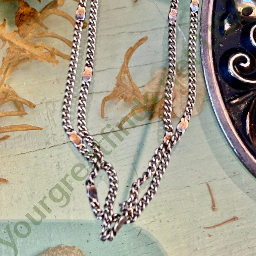 Vintage Sterling Silver Partridge Pear Tree Medallion Necklace necklace