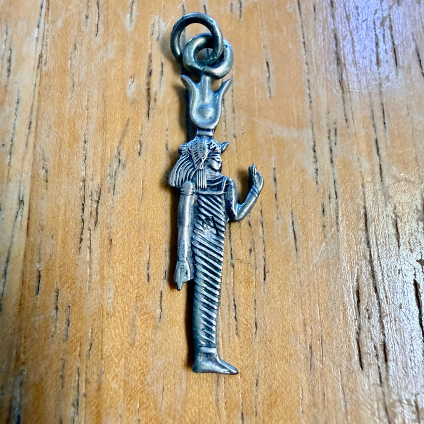 Vintage Sterling Silver Pendant Egyptian Revival Isis pendant