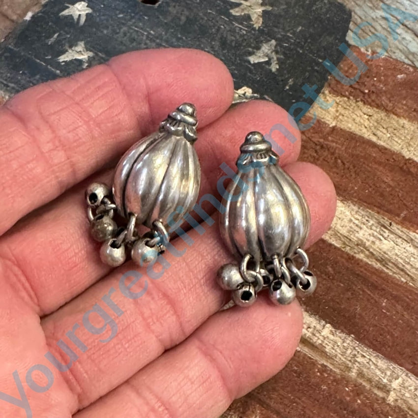 Vintage Sterling Silver Pierced Earrings