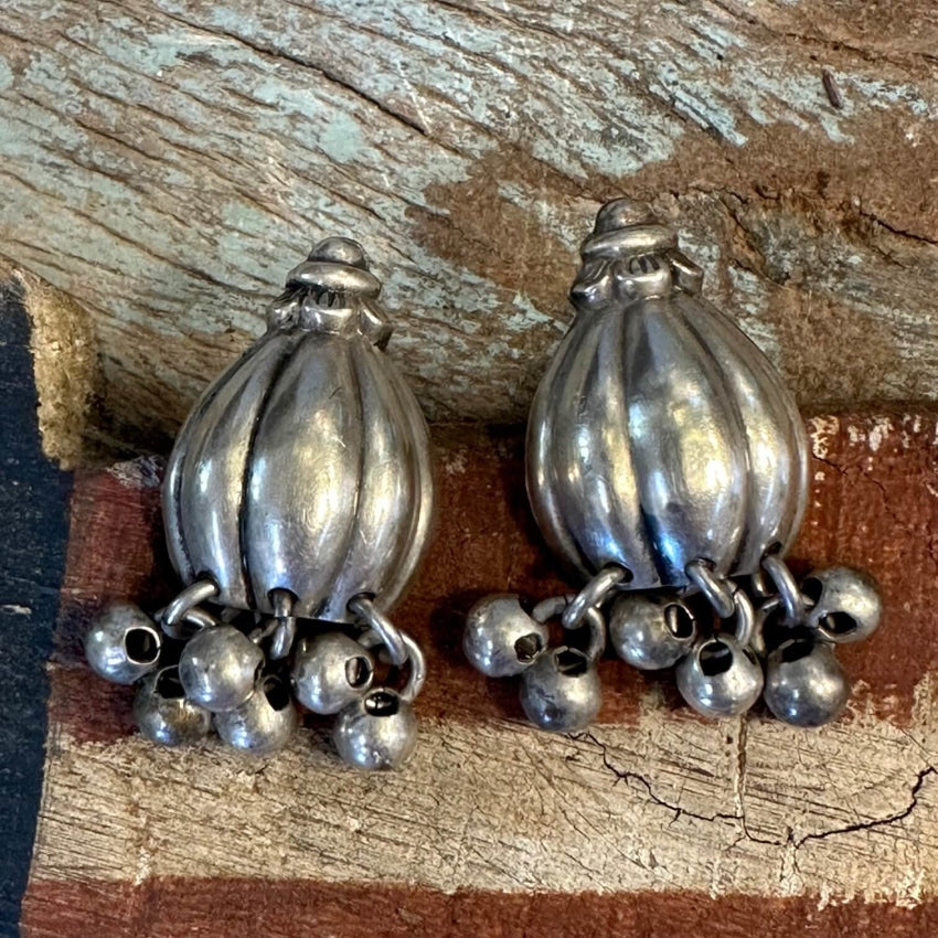 Vintage Sterling Silver Pierced Earrings