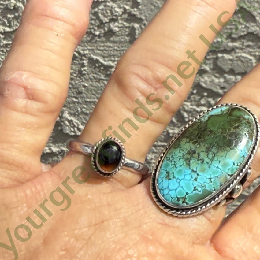 Vintage Sterling Silver Ring Root Beer Stone. Size 9 Ring