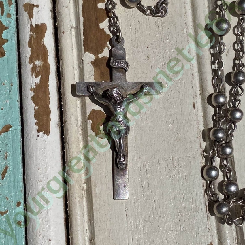 Vintage Sterling Silver Rosary in Little Case Yourgreatfinds