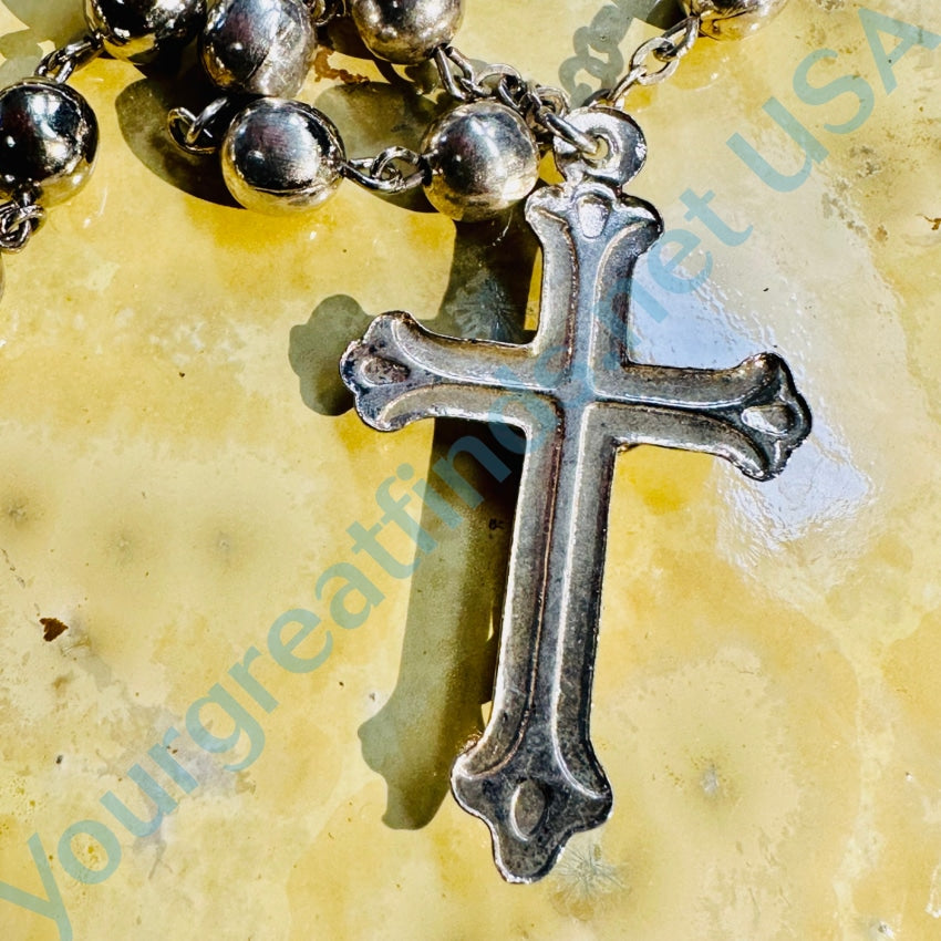 Vintage Sterling Silver Rosary Mexico