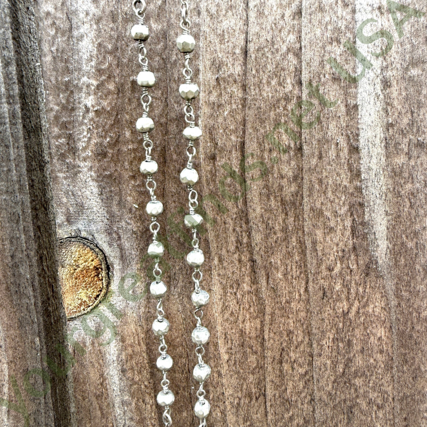 Vintage Sterling Silver Rosary Necklace rosary