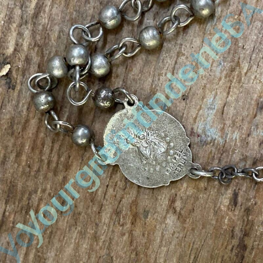Vintage Sterling Silver Rosary Necklace Yourgreatfinds