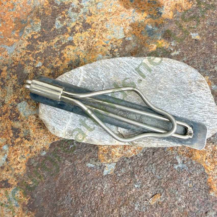 Vintage Sterling Silver & Rose 18K Gold Tie Bar tie bar