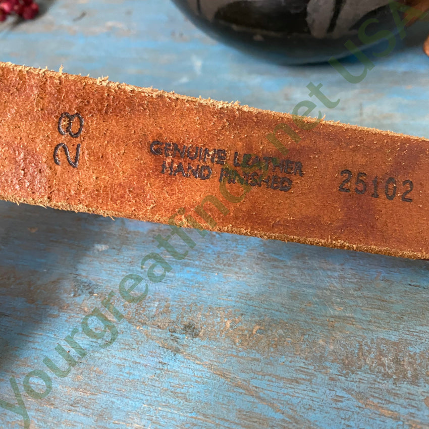 Vintage Sterling Silver Rose Gold Ranger Buckle Set Leather Belt Belts