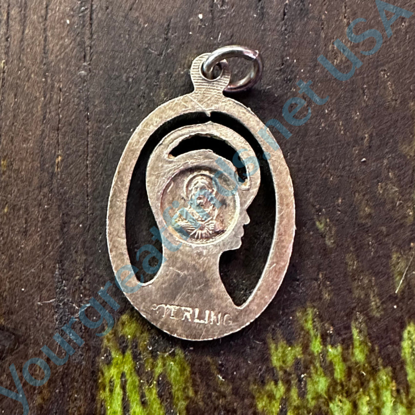 Vintage Sterling Silver Sacred Mother Pendant Pendant