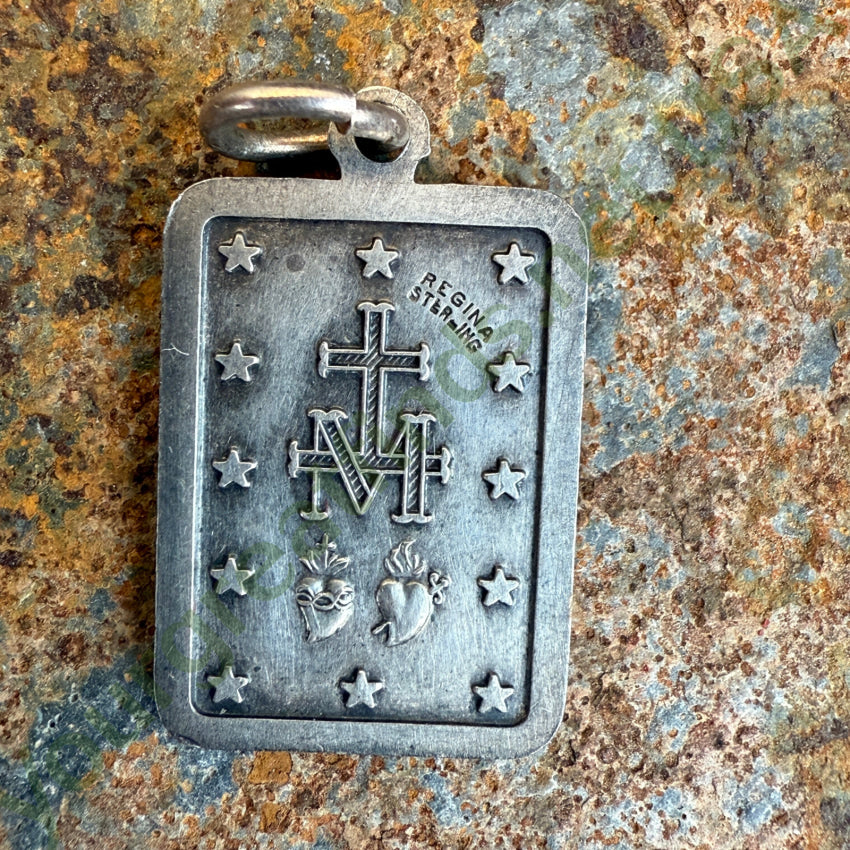 Vintage Sterling Silver Sacred Mother Pendant Protection pendant