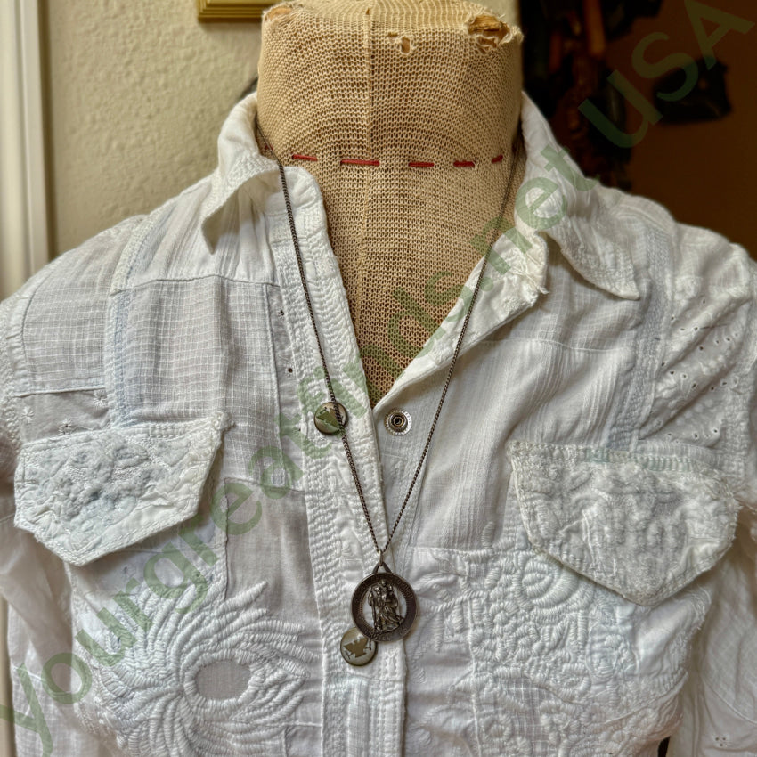 Vintage Sterling Silver Saint Christopher Necklace st. christopher