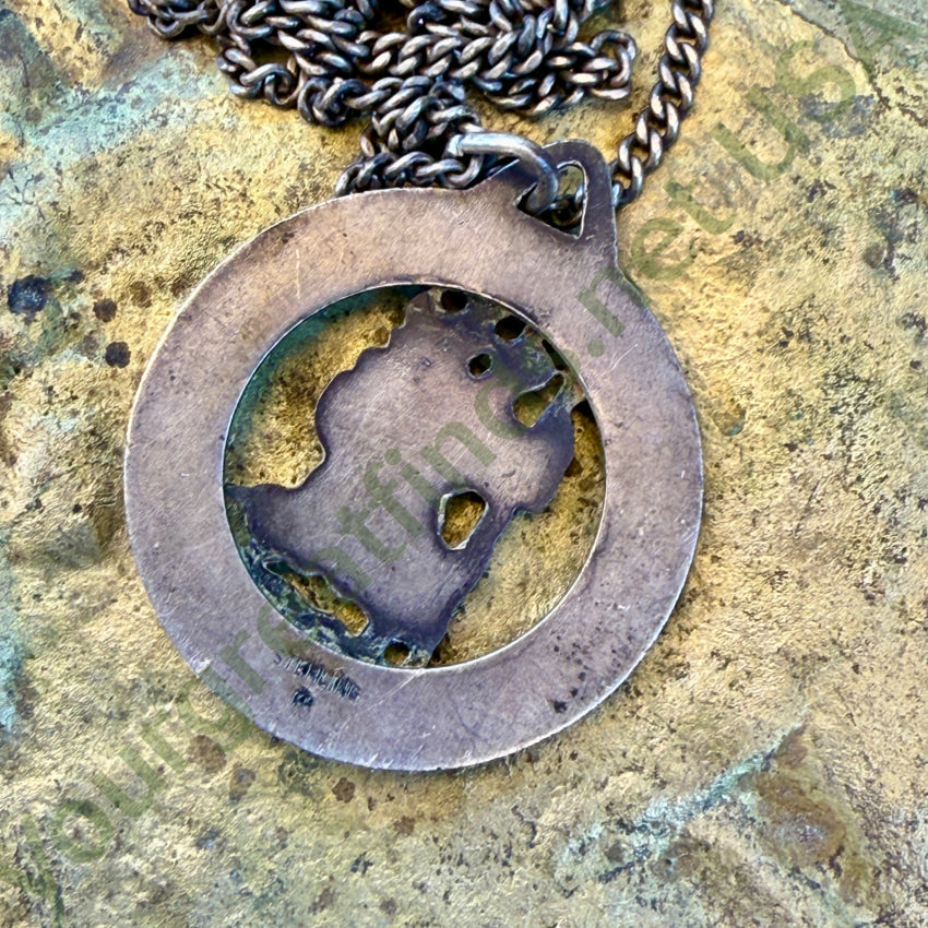 Vintage Sterling Silver Saint Christopher Necklace st. christopher