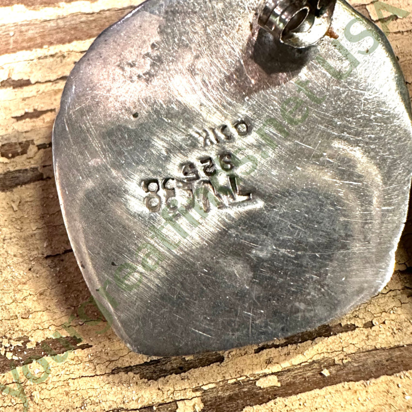 Vintage Sterling Silver Scallop Shell Pierced Post Earrings Mexico