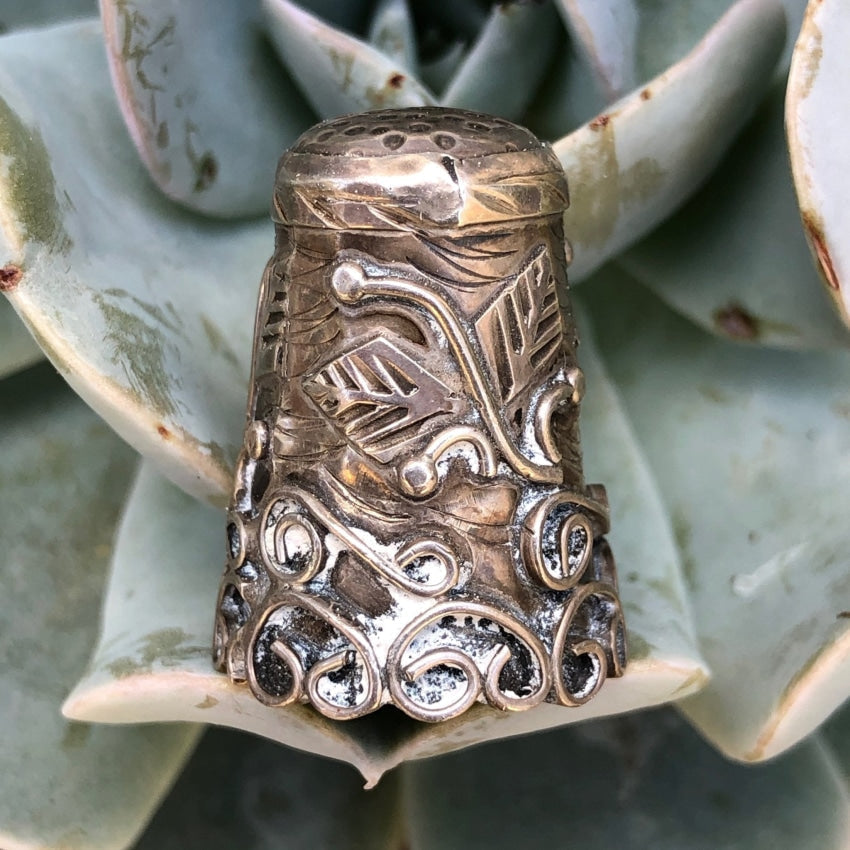 Vintage Sterling Silver Sewing Thimble Mexico Yourgreatfinds