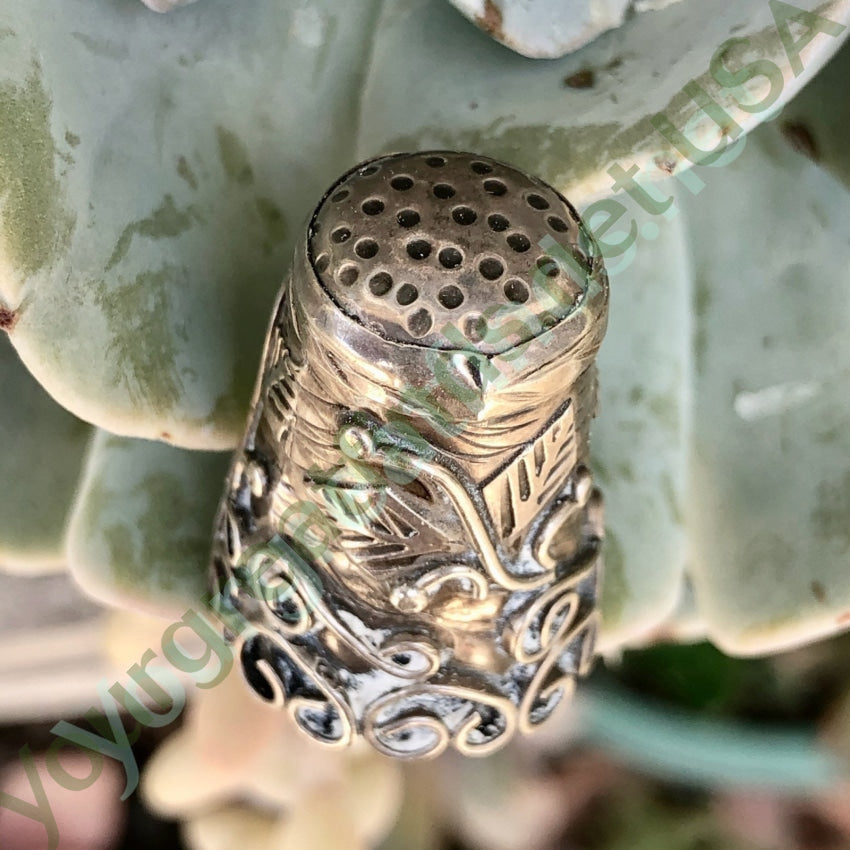 Vintage Sterling Silver Sewing Thimble Mexico Yourgreatfinds