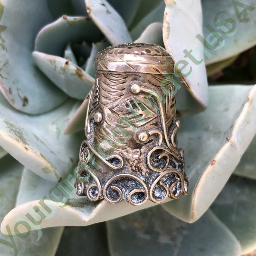 Vintage Sterling Silver Sewing Thimble Mexico Yourgreatfinds
