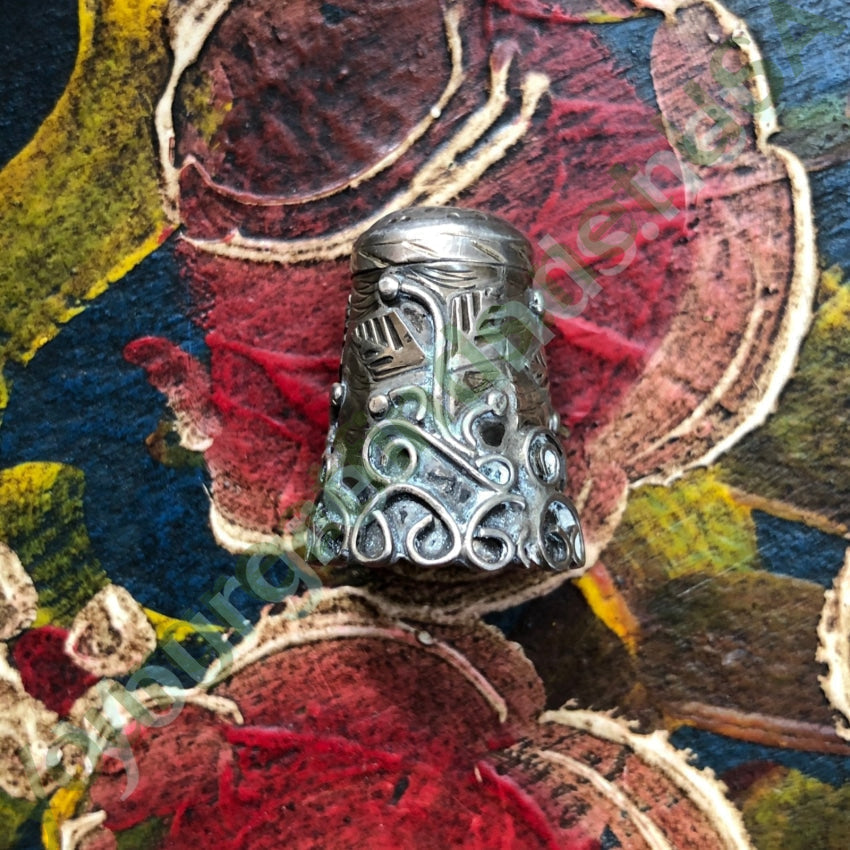 Vintage Sterling Silver Sewing Thimble Mexico Yourgreatfinds